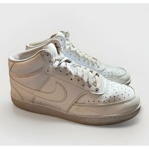 Nike Court‎ Vision Mid Shoes Mens Size 10.5 White Basketball Sneakers CD5466-100